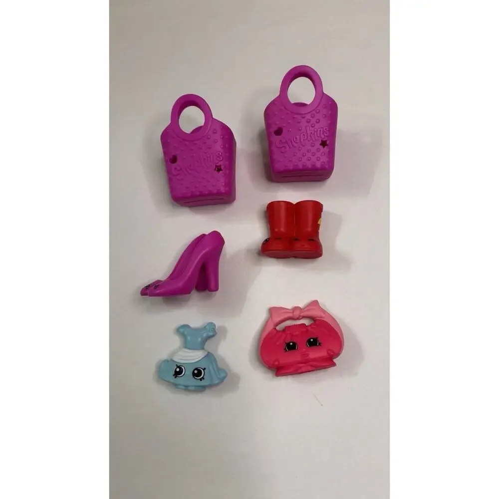 Shopkins for McDonald's Happy Meal Toys Lot of 6 ~ Shoes, Dress, Purse,Boots